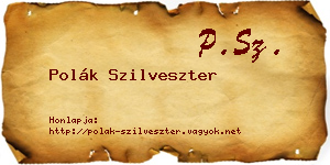 Polák Szilveszter névjegykártya