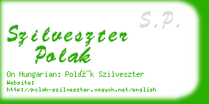 szilveszter polak business card